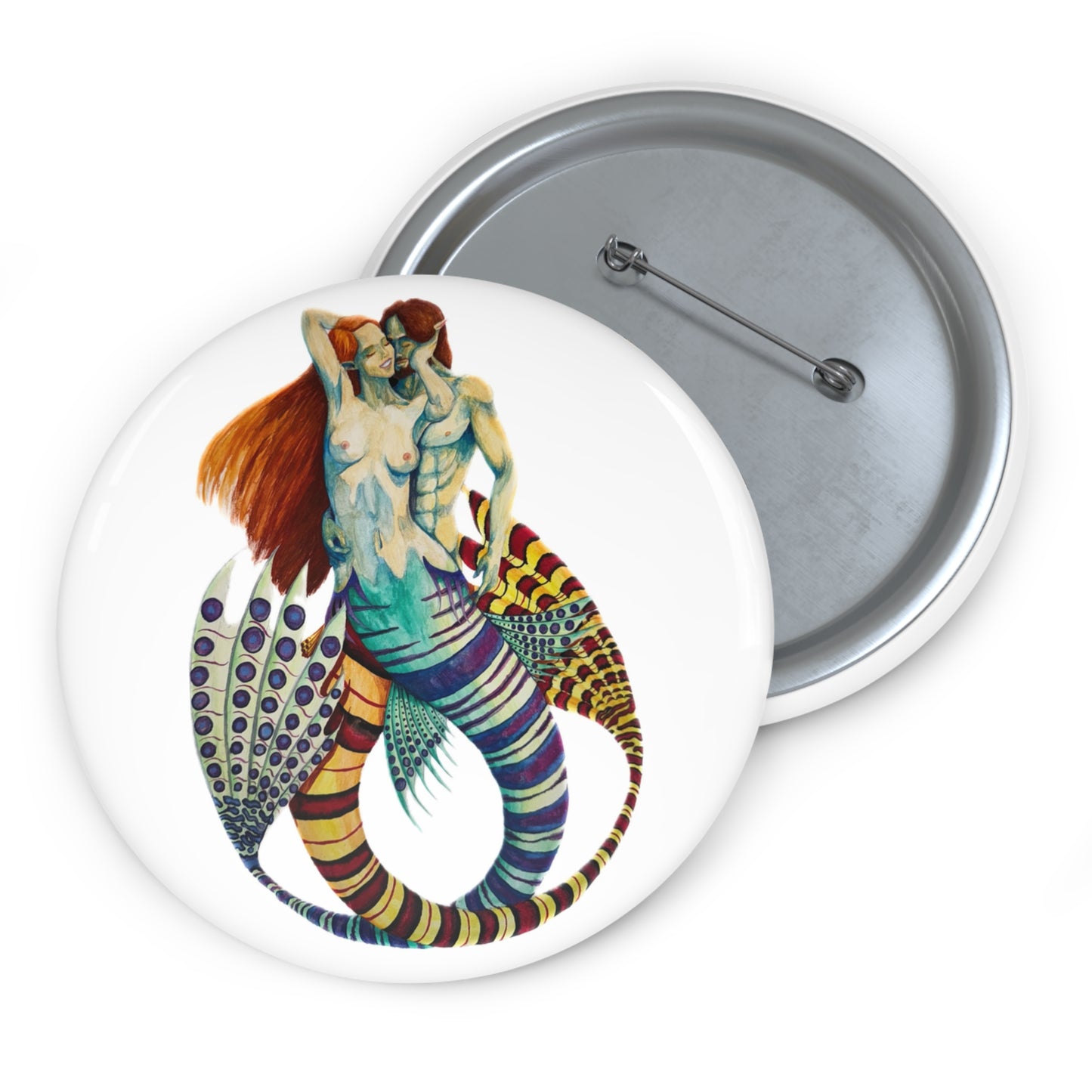 Mer Lovers 1 (No Background) Pin Buttons