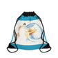 Larimar and Ametrine (No Background) Drawstring Bag