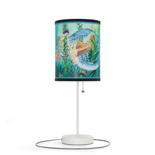 Queen Larimar and Princess Ametrine Lamp on a Stand, US|CA plug