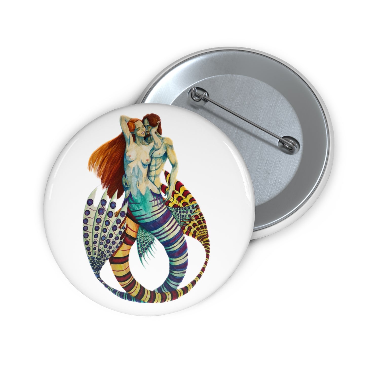 Mer Lovers 1 (No Background) Pin Buttons