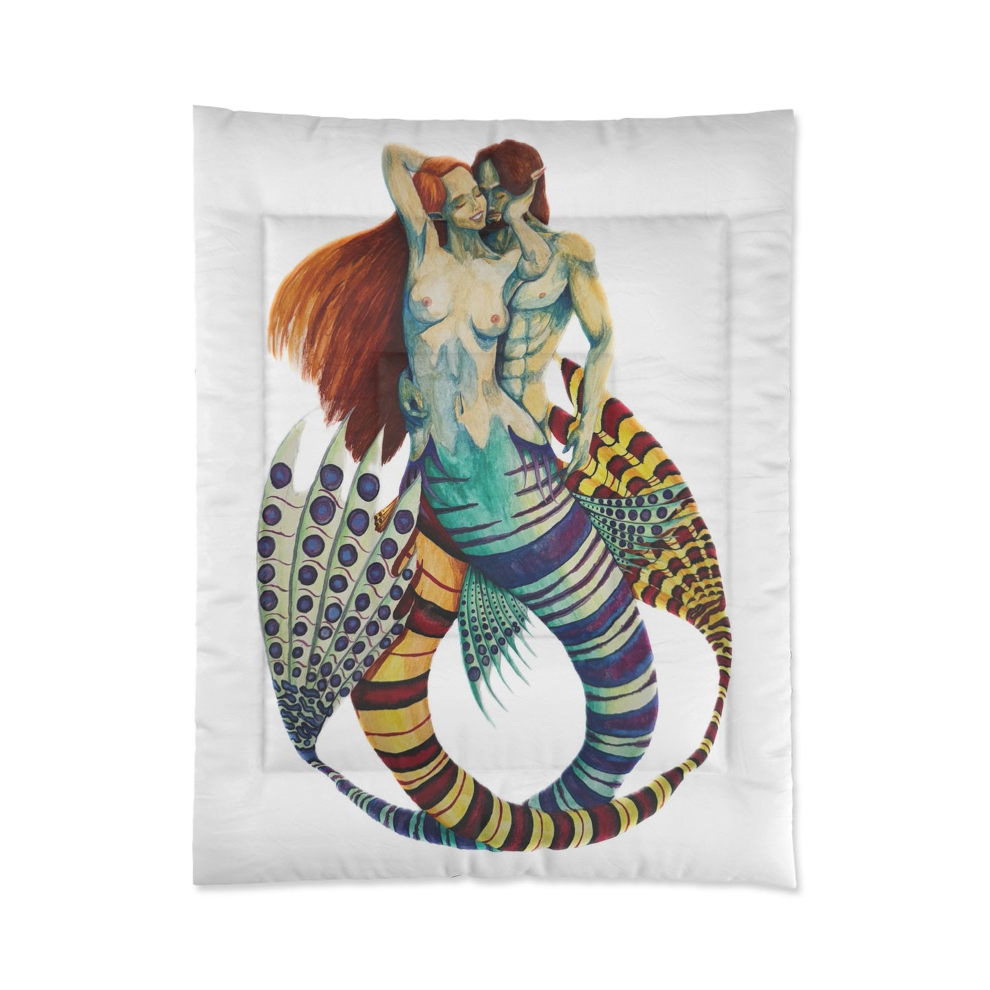 Mer Lovers 1 (No Background) Comforter