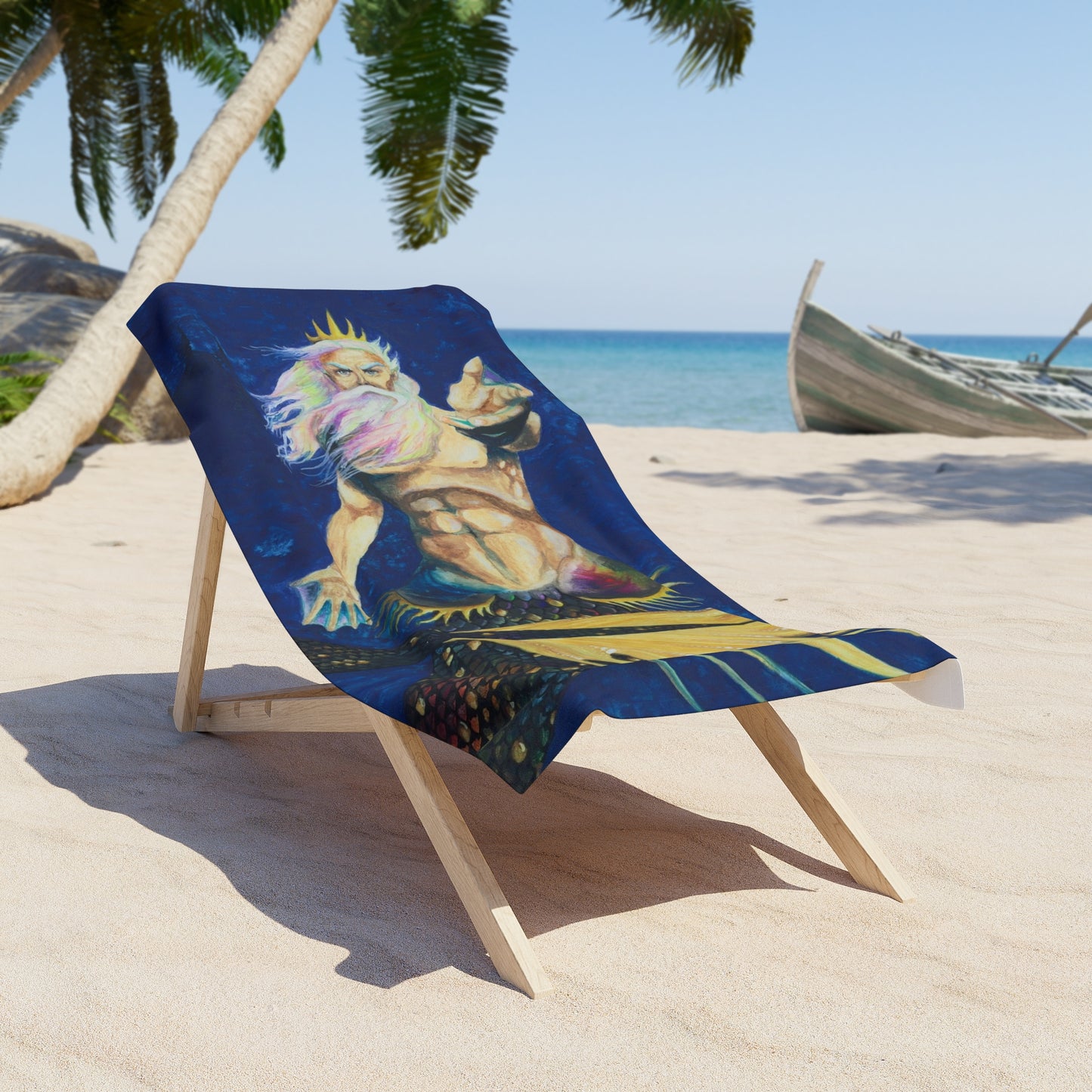 King Obsidian Beach Towel