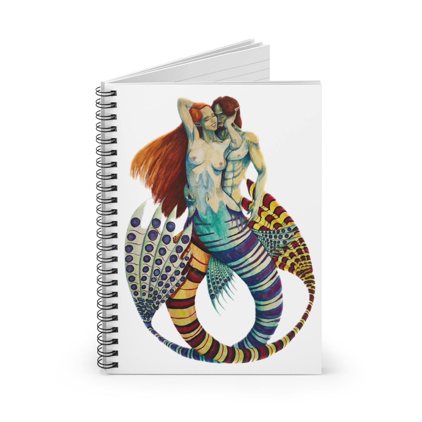 Mer Lovers 1 (No Background) Spiral Notebook - Ruled Line