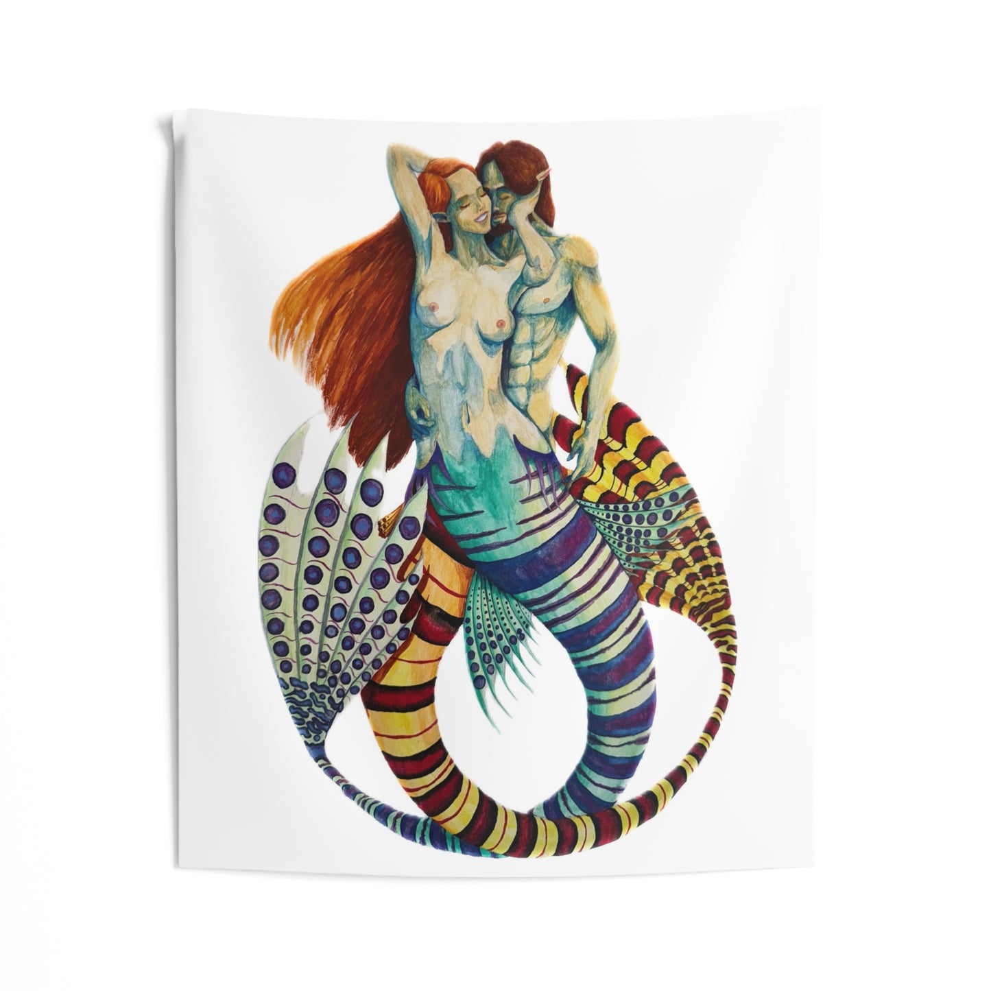 Mer Lovers 1 (No Background) Indoor Wall Tapestries