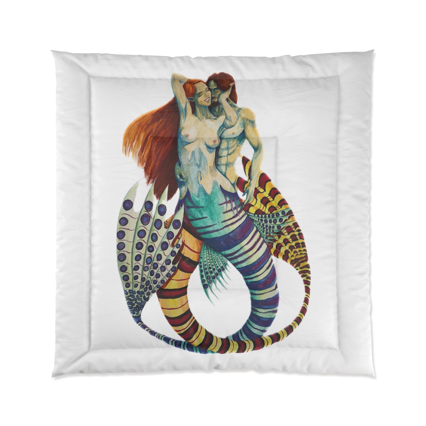 Mer Lovers 1 (No Background) Comforter