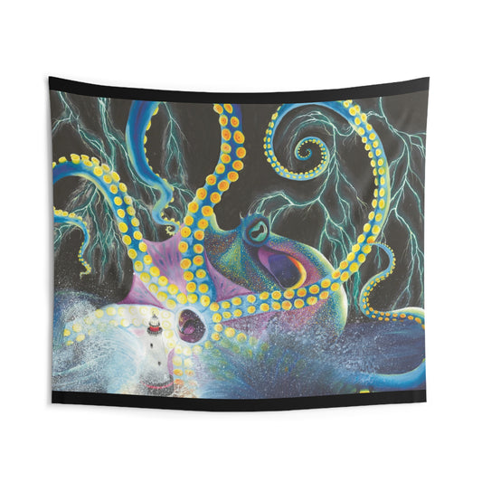 Light Doesn’t Always Keep The Monsters Away Indoor Wall Tapestries