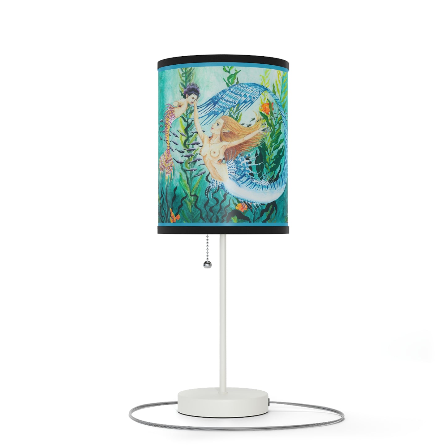 Queen Larimar and Princess Ametrine Lamp on a Stand, US|CA plug