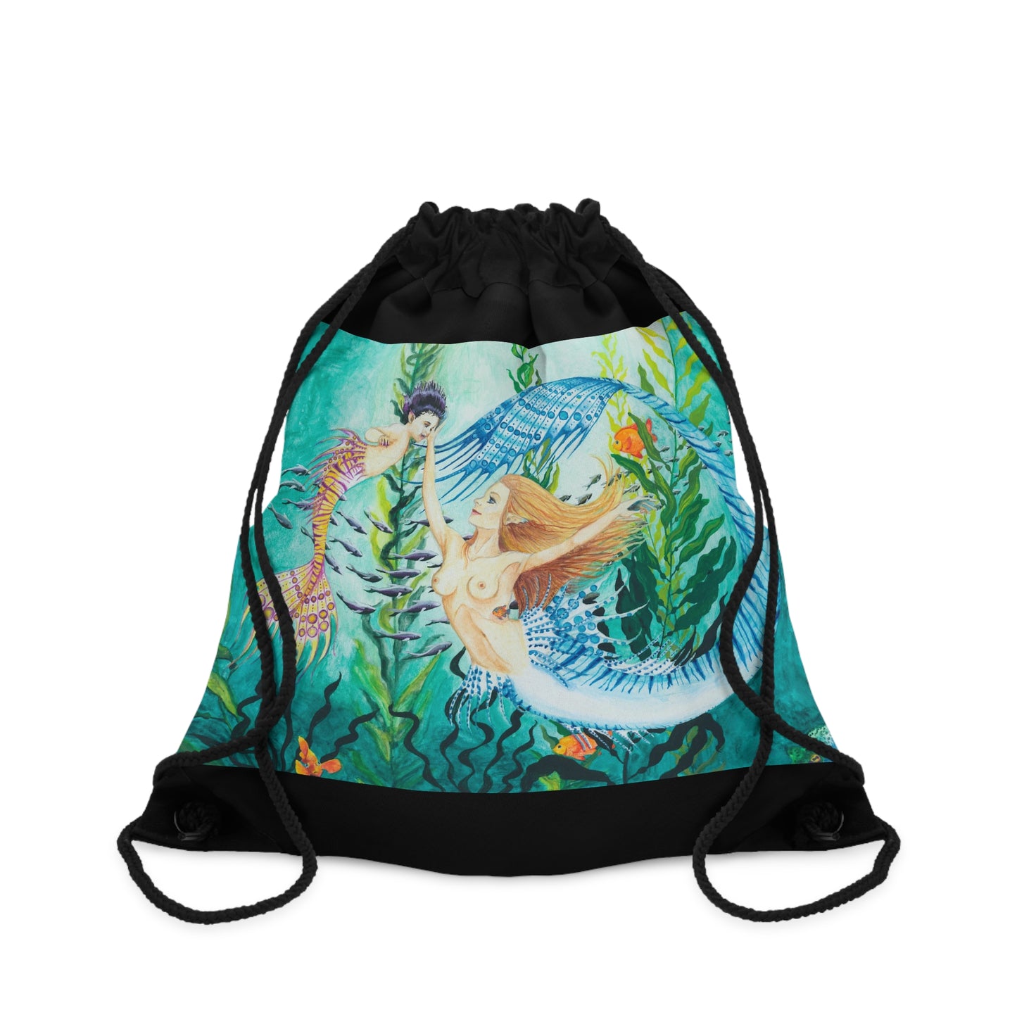 Queen Larimar and Princess Ametrine Drawstring Bag