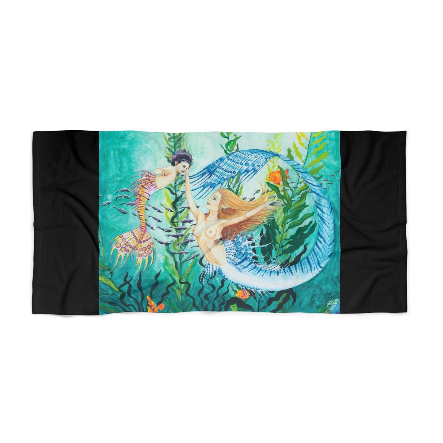 Queen Larimar and Princess Ametrine Beach Towel