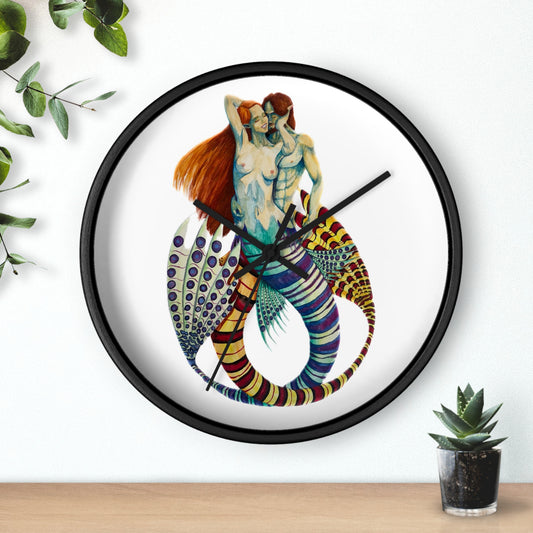 Mer Lovers 1 (No Background) Wall clock