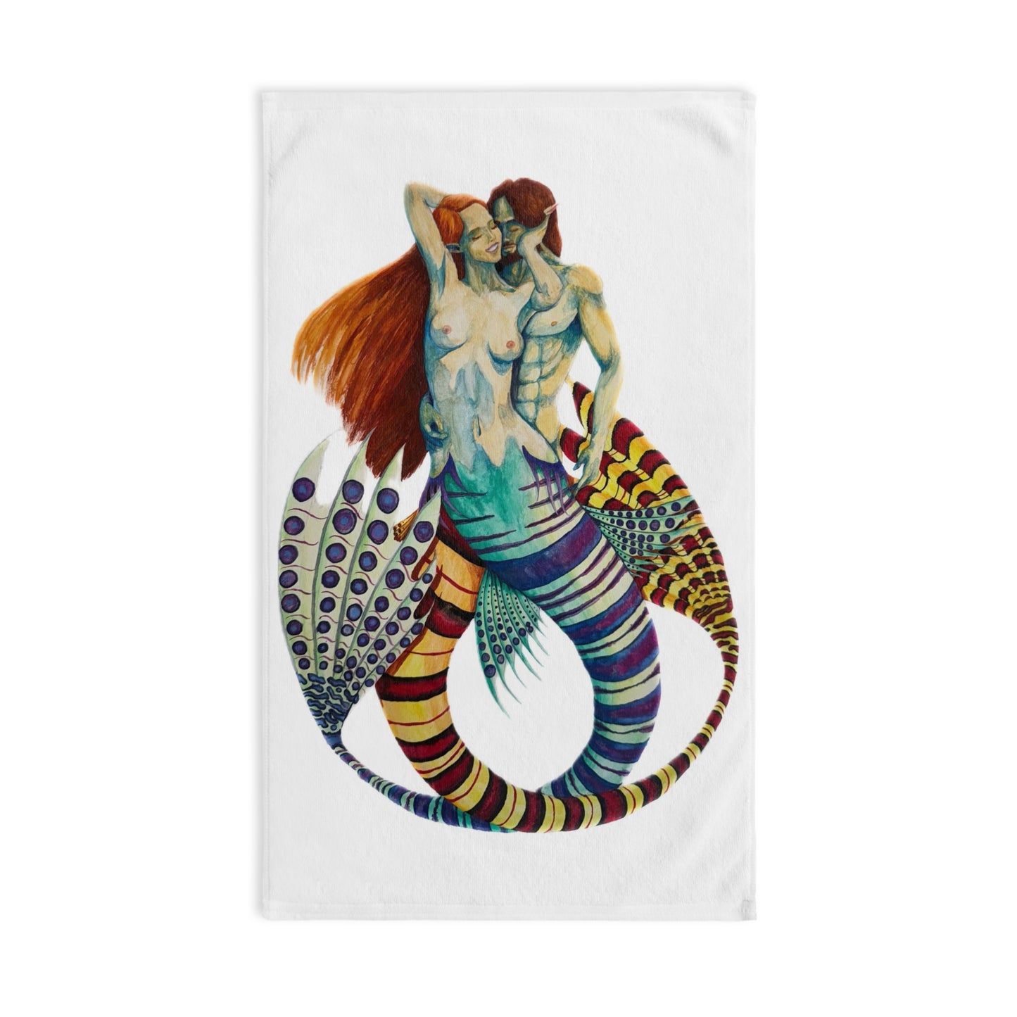 Mer Lovers 1 (No Background) Hand Towel