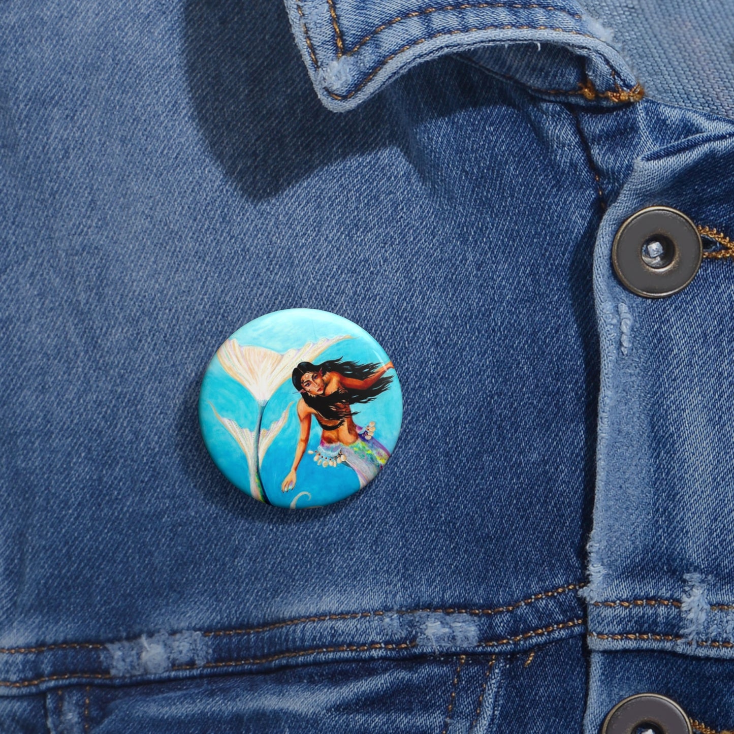 Queen Opal Pin Buttons