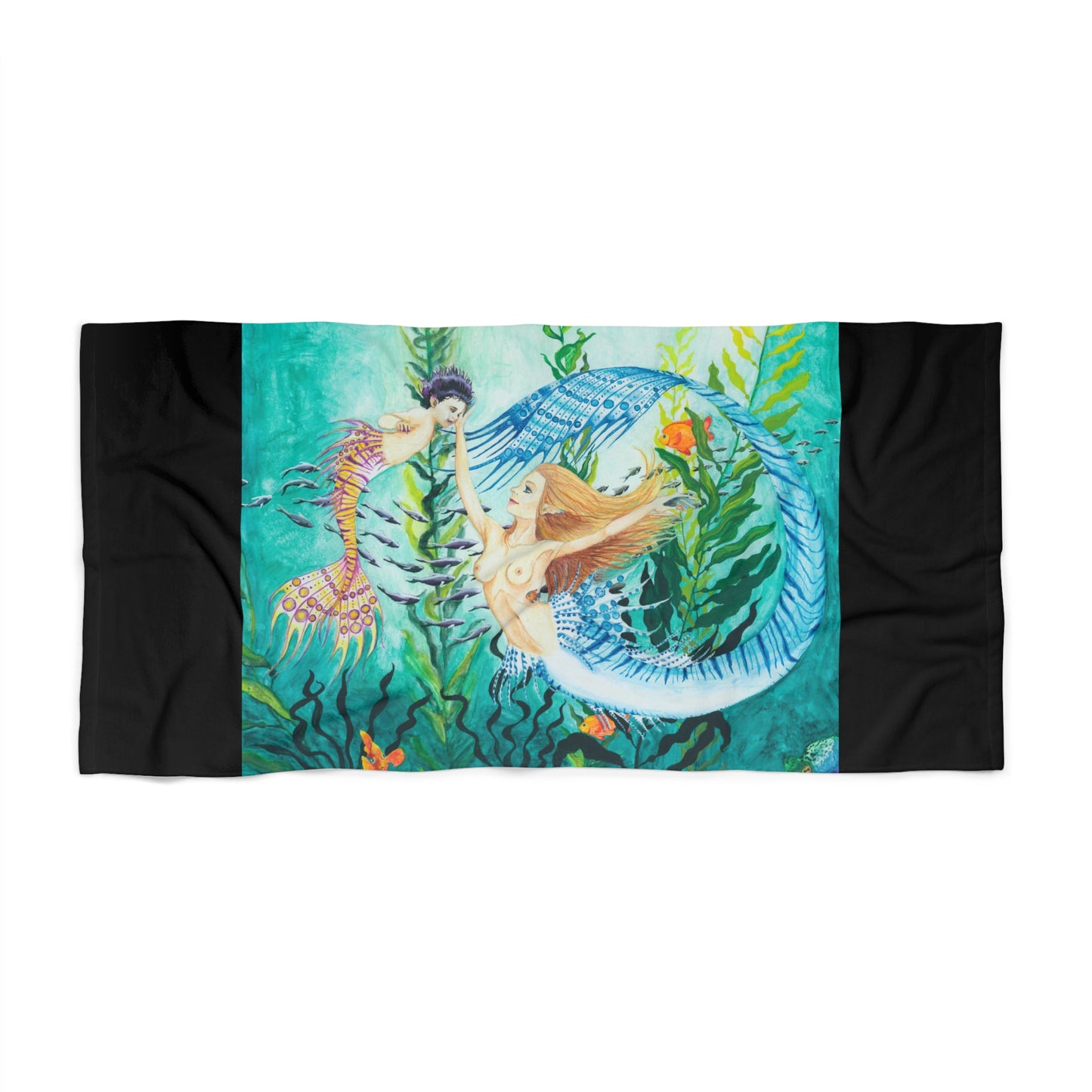 Queen Larimar and Princess Ametrine Beach Towel