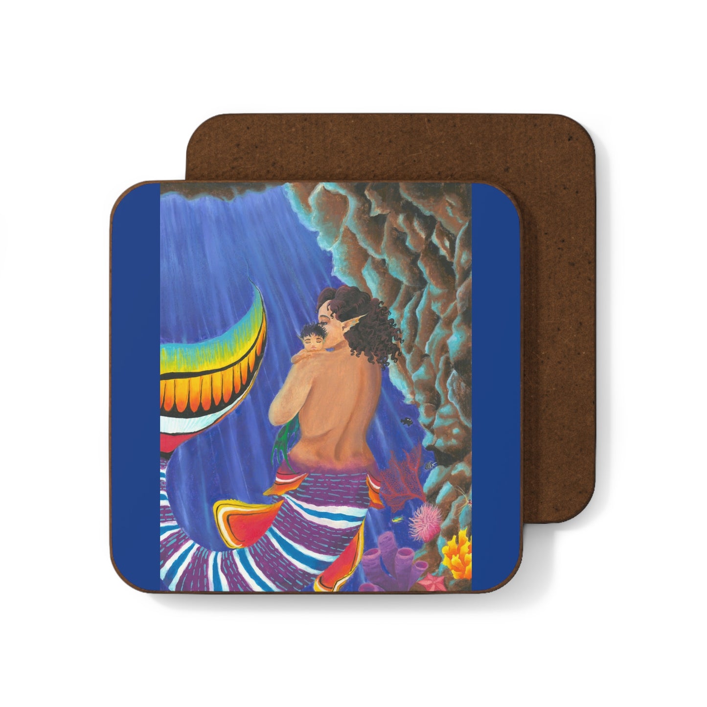 Mother and Child 1 Hardboard Back Coaster