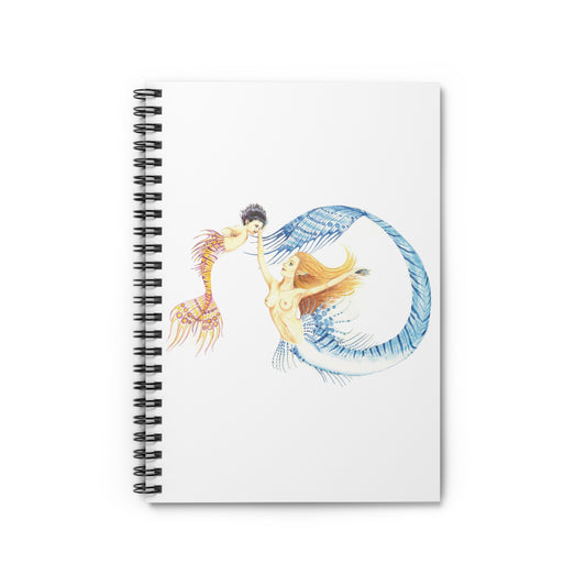 Larimar and Ametrine (No Background) Spiral Notebook - Ruled Line