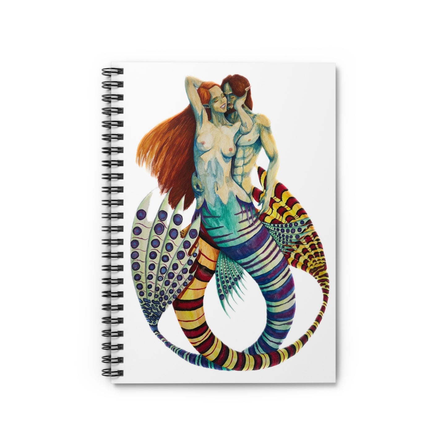 Mer Lovers 1 (No Background) Spiral Notebook - Ruled Line