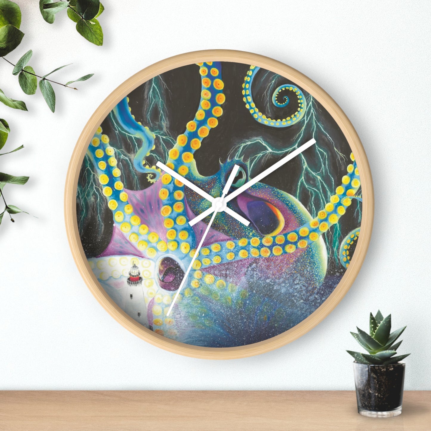 Light Doesn’t Always Keep The Monsters Away Wall clock