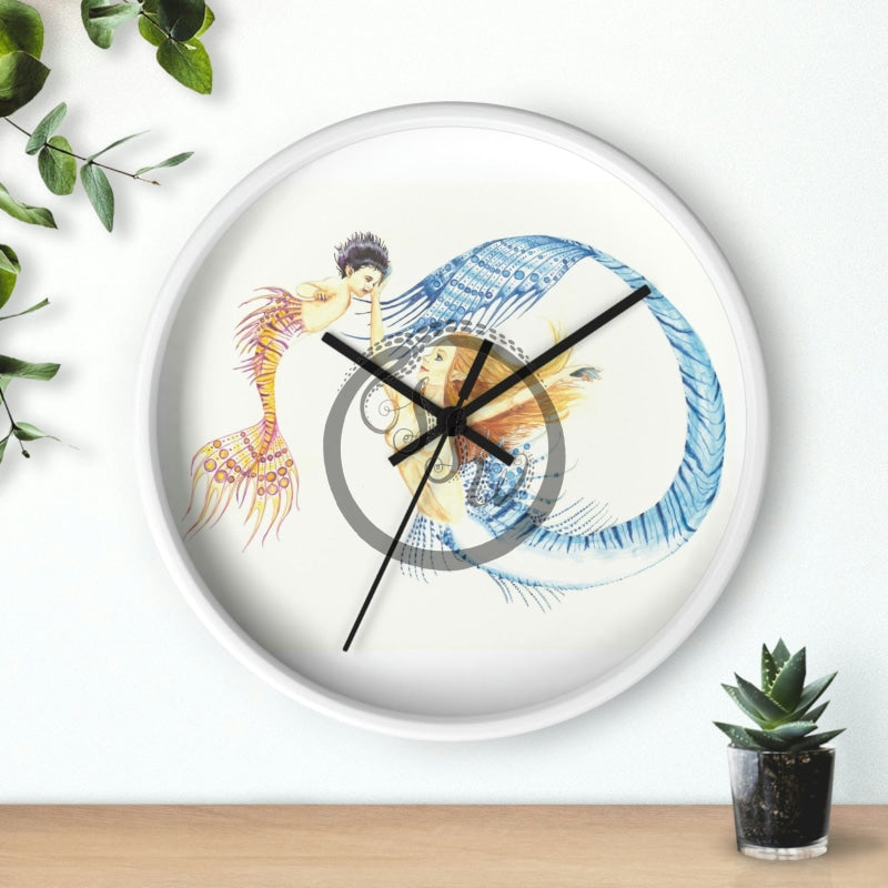 Larimar And Ametrine (No Background) Wall Clock Home Decor