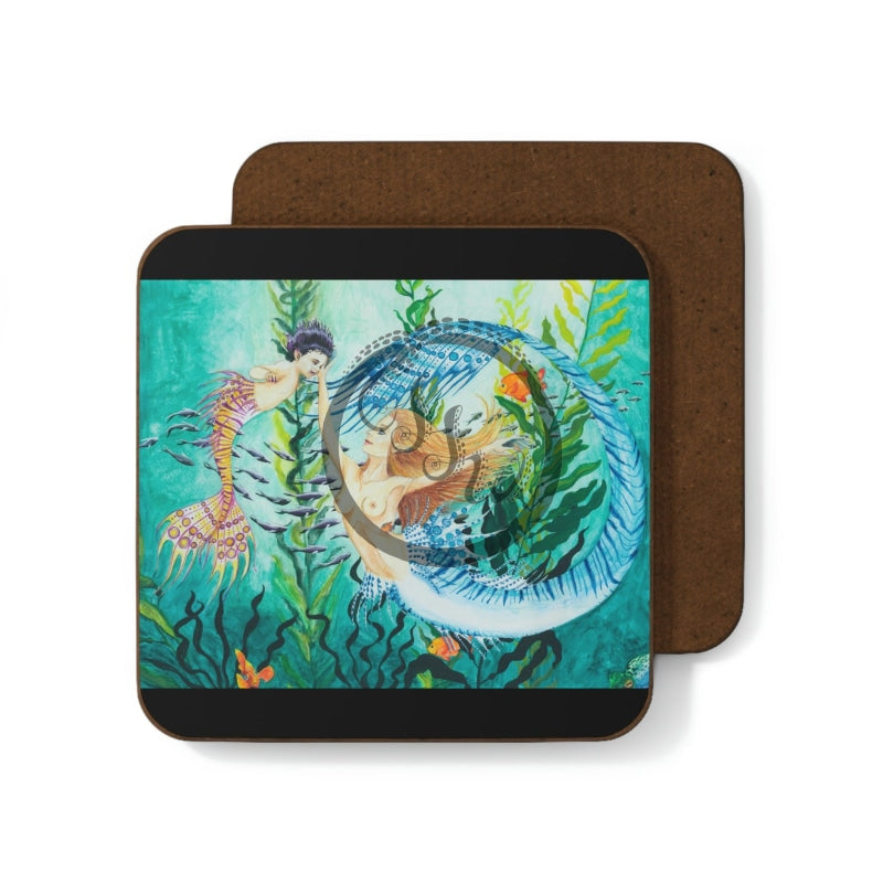 Queen Larimar And Princess Ametrine Hardboard Back Coaster Home Decor