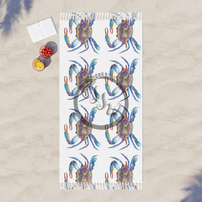 The Crab Boho Beach Cloth 38 × 81 / Polyester Home Decor