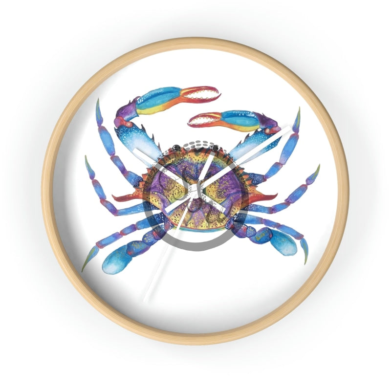 The Crab Wall Clock Wooden / White 10 Home Decor