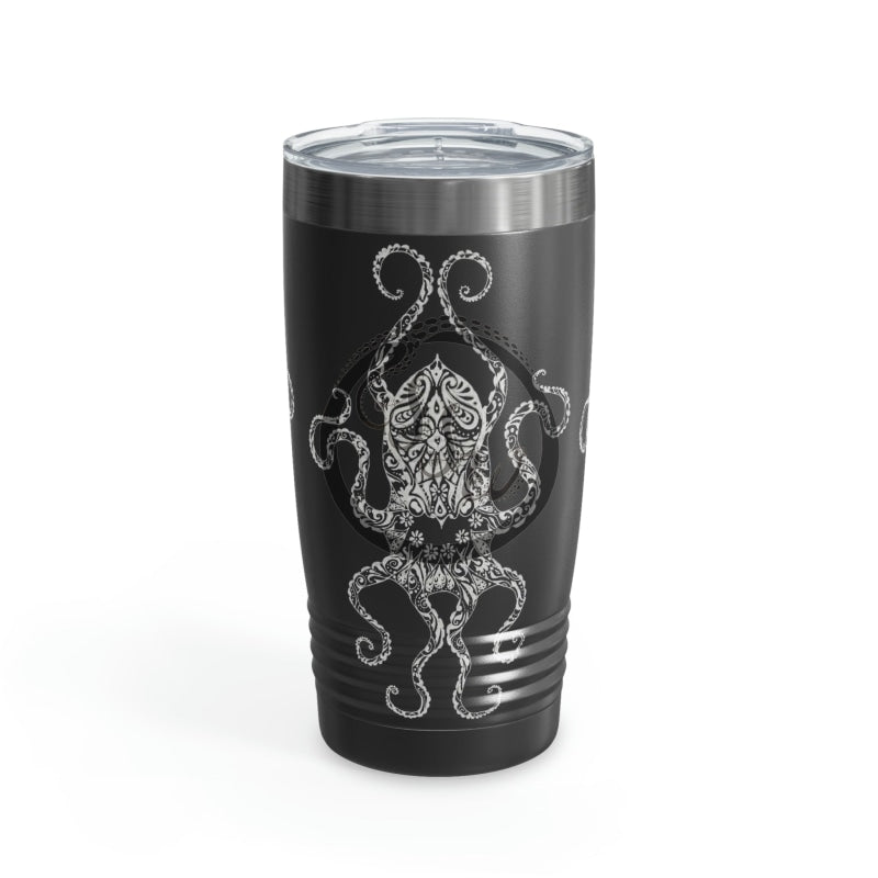 Paisley Flower Octopus Ringneck Tumbler 20Oz / Black Mug