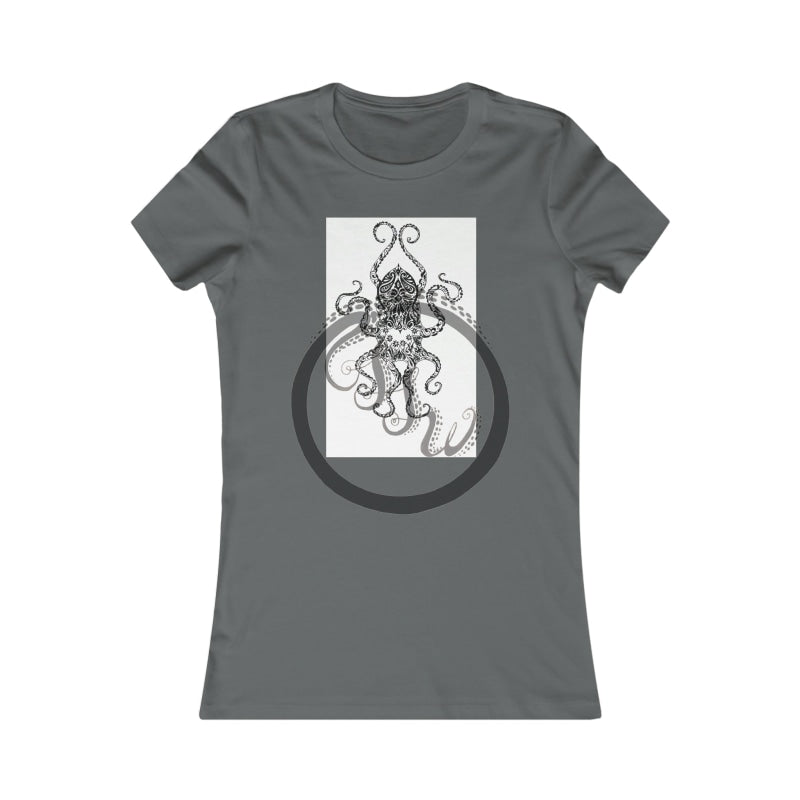 Paisley Flower Octopus Womens Favorite Tee S / Asphalt T-Shirt