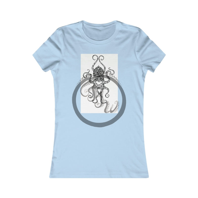 Paisley Flower Octopus Womens Favorite Tee S / Baby Blue T-Shirt