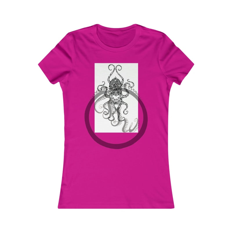 Paisley Flower Octopus Womens Favorite Tee S / Berry T-Shirt