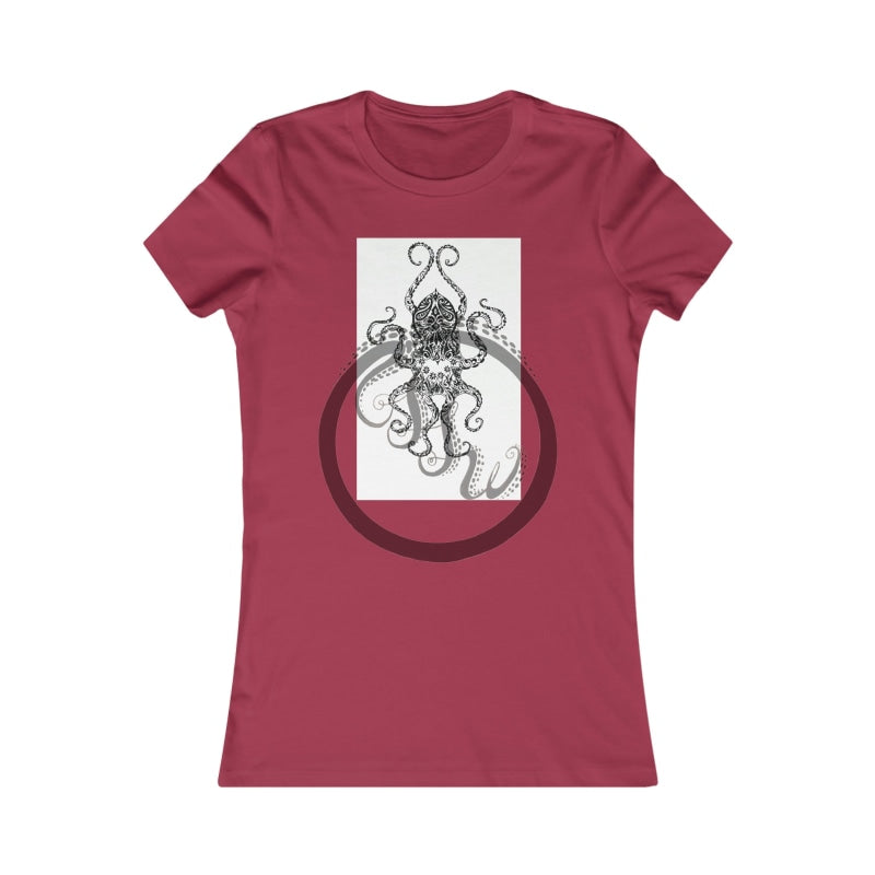 Paisley Flower Octopus Womens Favorite Tee S / Cardinal T-Shirt