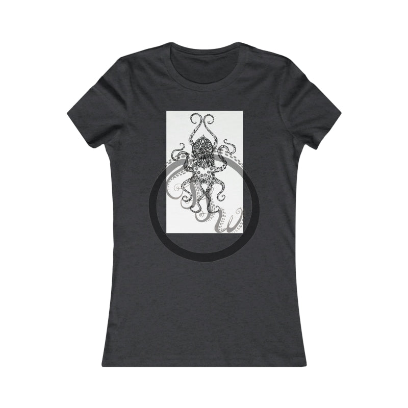 Paisley Flower Octopus Womens Favorite Tee S / Dark Grey Heather T-Shirt