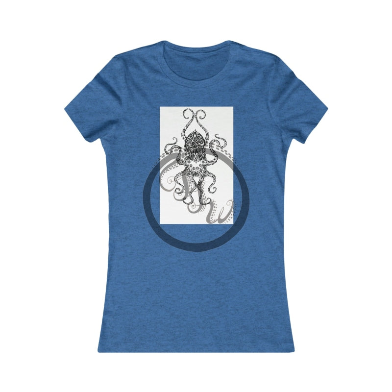 Paisley Flower Octopus Womens Favorite Tee S / Heather True Royal T-Shirt