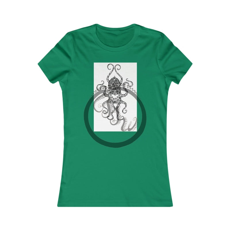 Paisley Flower Octopus Womens Favorite Tee S / Kelly T-Shirt