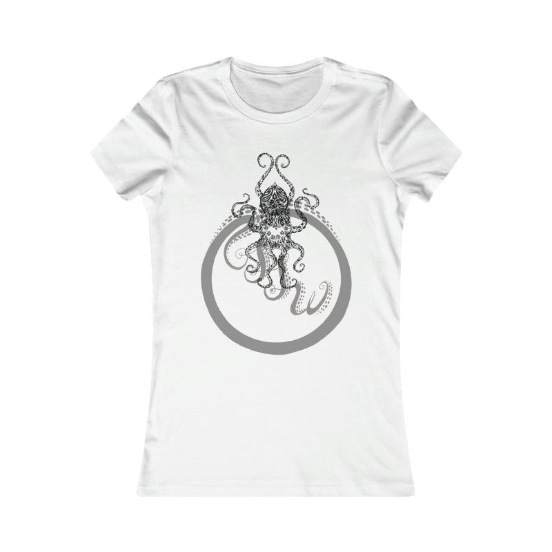 Paisley Flower Octopus Womens Favorite Tee S / White T-Shirt