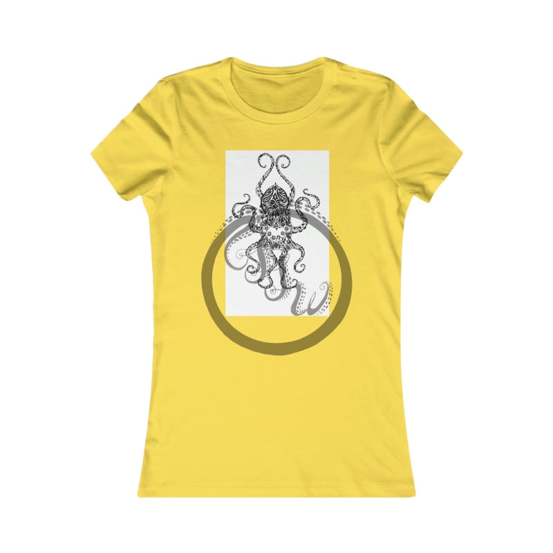 Paisley Flower Octopus Womens Favorite Tee S / Yellow T-Shirt